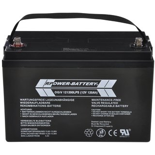 12V 120Ah RPOWER AGM Longlifebatterie