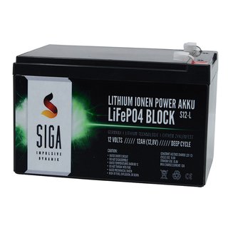 SIGA Lithium Batterie 12Ah 12,8V LiFePO4